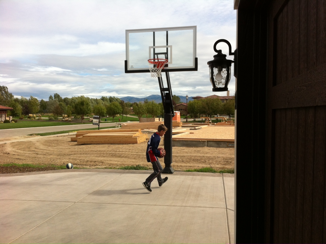 Practice makes perfect for the youngster that plays on this Idaho installed Pro Dunk Platinum Basketball system. 