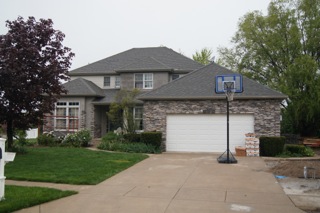 Located at the top of the driveway, this hoop can be utilized for straight shooting practice.
