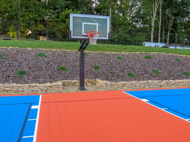 Half court on a concrete slab.