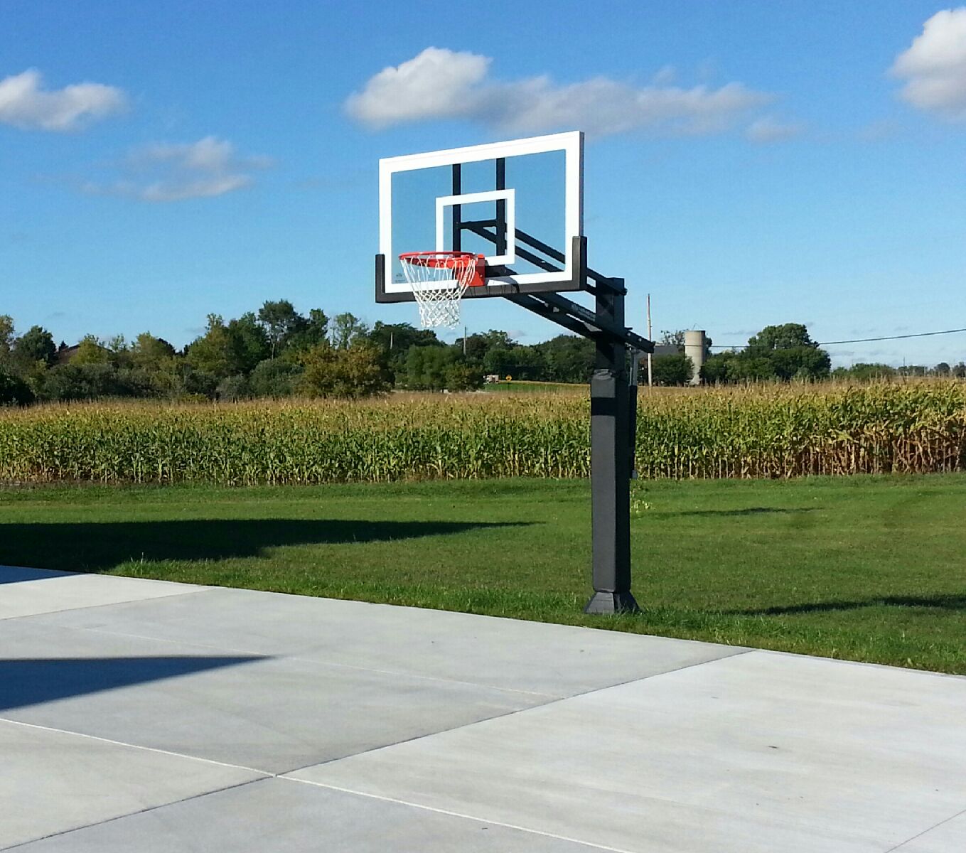 Pro Dunk Gold Basketball System is pretty awesome for farmers too