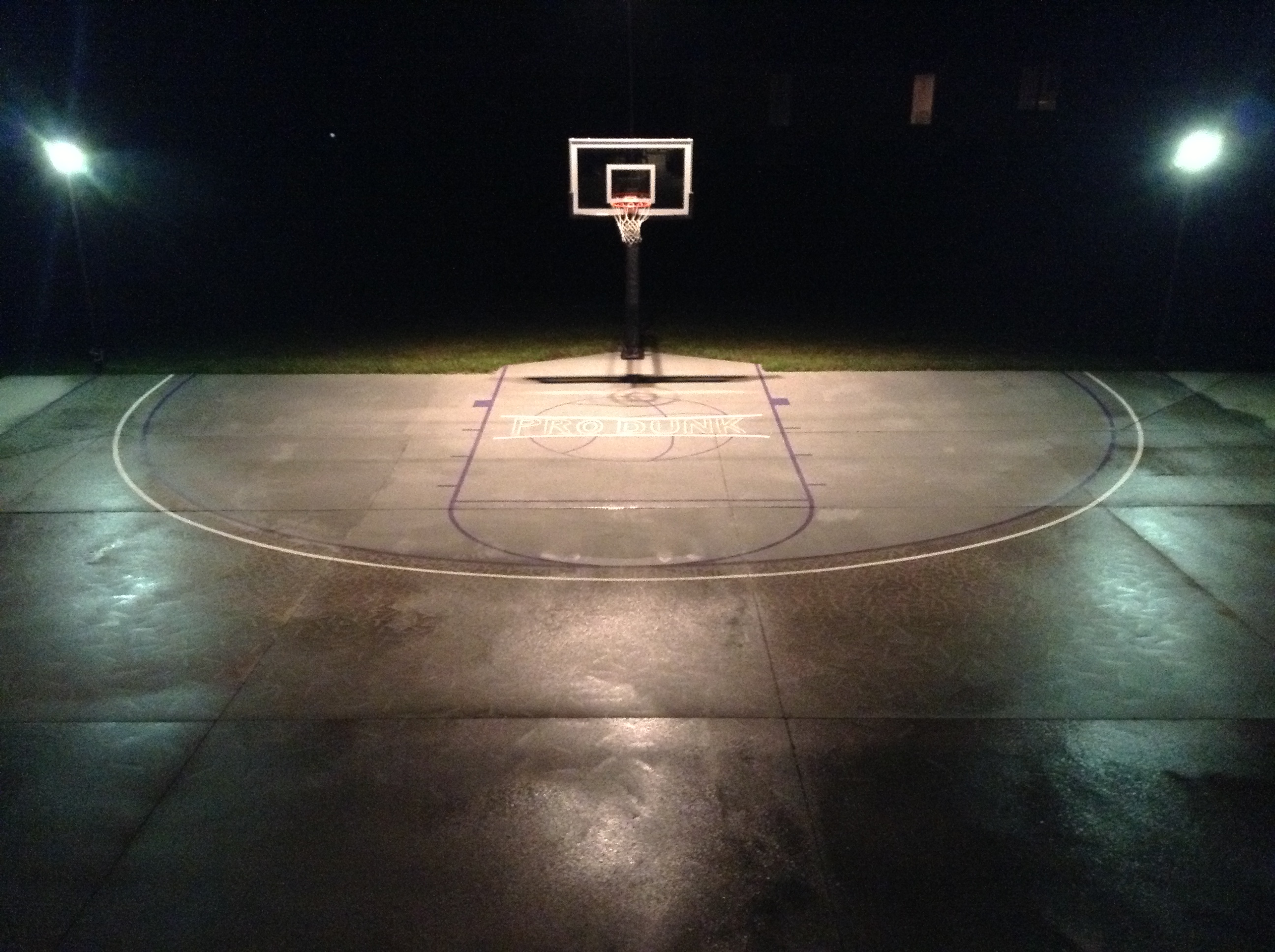 These night lights are so bright and makes basketball fun to play during the night.