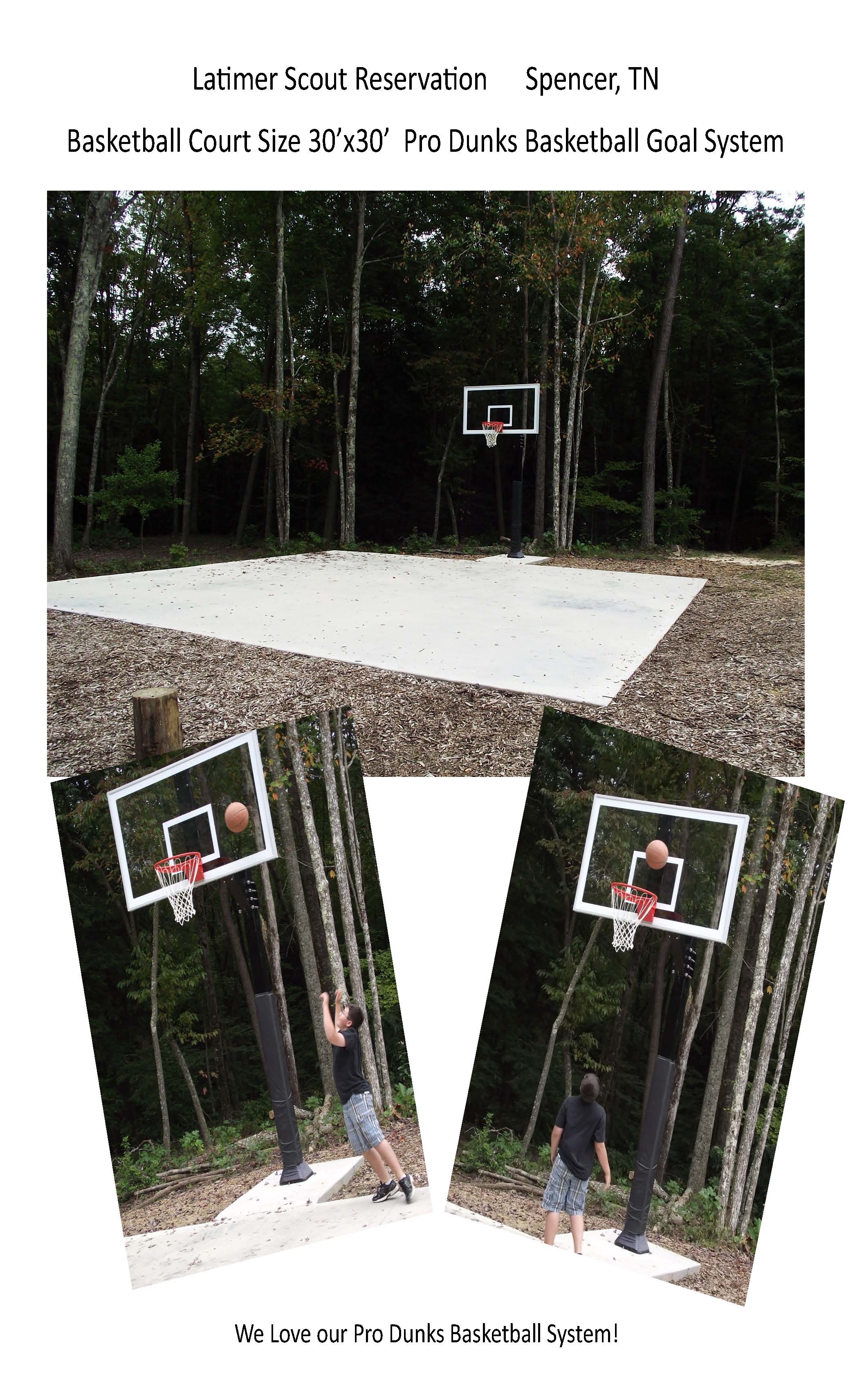 This Hercules Platinum Basketball goal sits nicely over a dedicated concrete slab. 